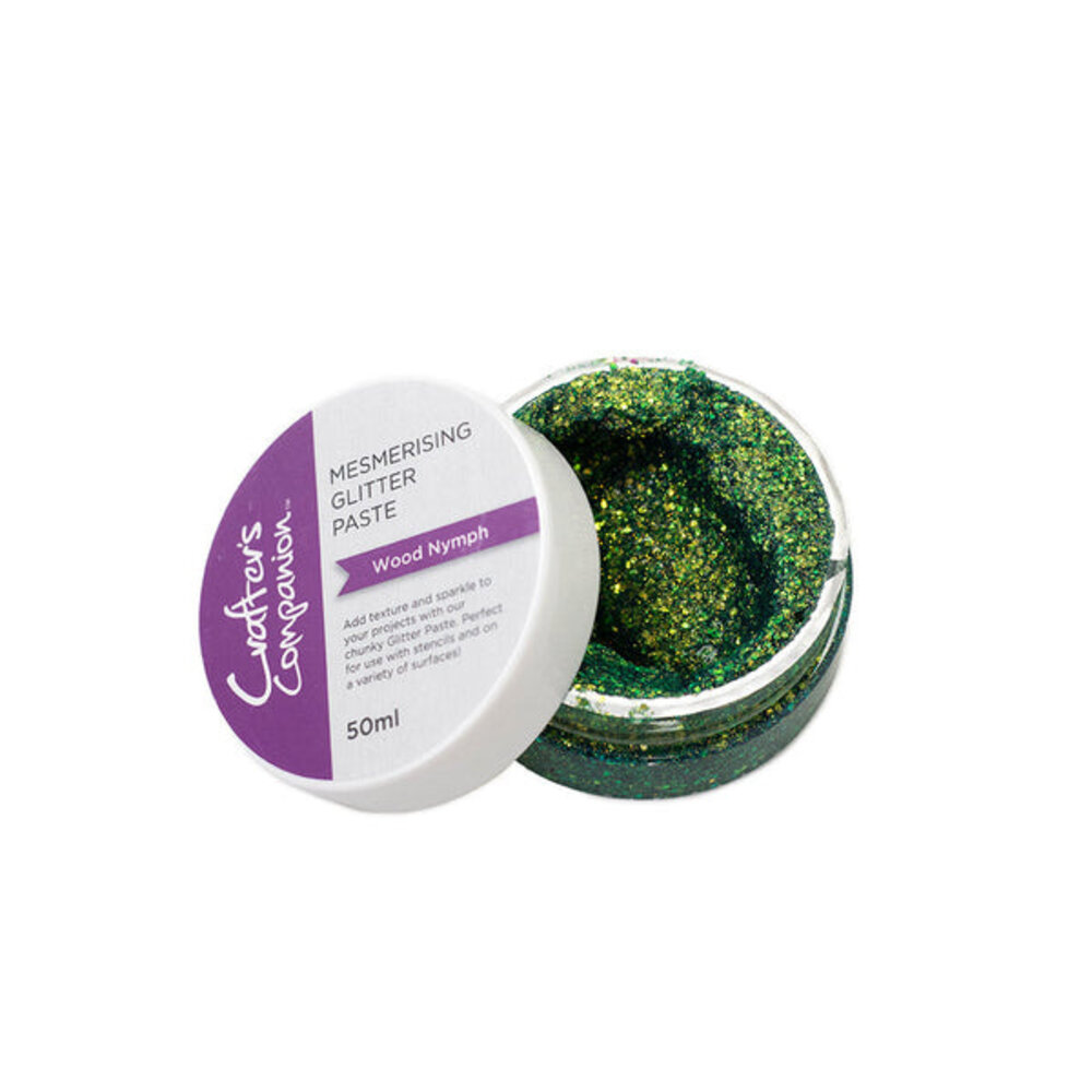 Crafter's Companion Mesmerising Glitter Paste Wood Nymph 50ml (CC-MME-CHGLP-WONY) (DISCONTINUED) Crafter's Companion Mesmerising Glitter Paste Wood Nymph 50ml (CC-MME-CHGLP-WONY) (DISCONTINUED)