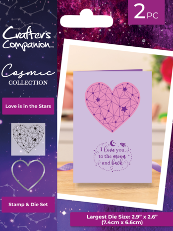 Crafter's Companion Cosmic Collection Stamp & Die Love is in the Stars (COS-STD-LITS) (DISCONTINUED) Crafter's Companion Cosmic Collection Stamp & Die Love is in the Stars (COS-STD-LITS) (DISCONTINUED)