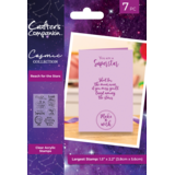 Crafter's Companion Cosmic Collection Clear Stamps A6 Sentiments Reach for the Stars (COS-CA-ST-RFTS) (DISCONTINUED)