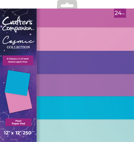 Crafter's Companion Cosmic Collection 12x12 Inch Pearl Paper Pad (COS-PPAD12) (DISCONTINUED)
