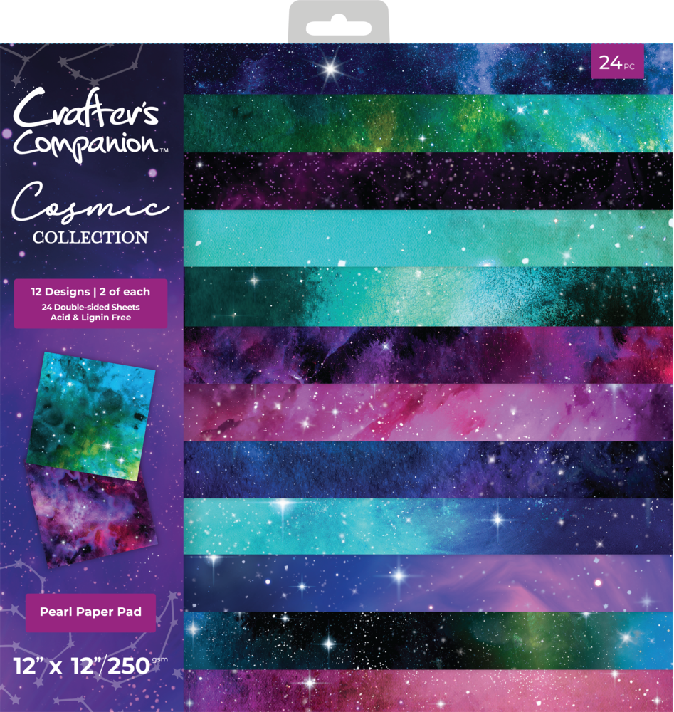 Crafter's Companion Cosmic Collection 12x12 Inch Paper Pad (COS-PAD12)