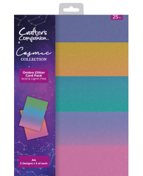 Crafter's Companion Cosmic Collection A4 Ombre Glitter Card Pack (COS-OMBGLIT-A4) (DISCONTINUED)