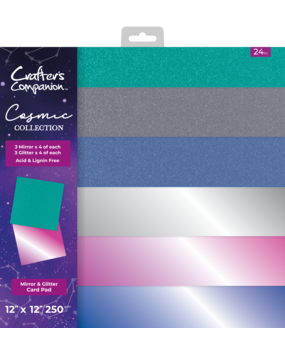 Crafter's Companion Cosmic Collection 12x12 Inch Mirror & Glitter Card Pad (COS-MGP12) (DISCONTINUED)