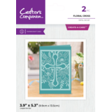 Crafter's Companion Floral Cross Metal Dies (2pcs) (CC-MD-FLCR) (DISCONTINUED)