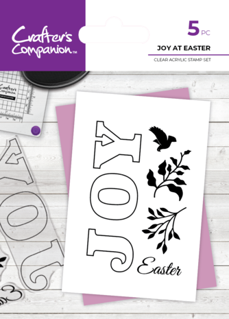 Crafter's Companion Joy At Easter 5x2.8 Inch Clear Stamps (5pcs) (CC-CA-ST-JAE) (DISCONTINUED)