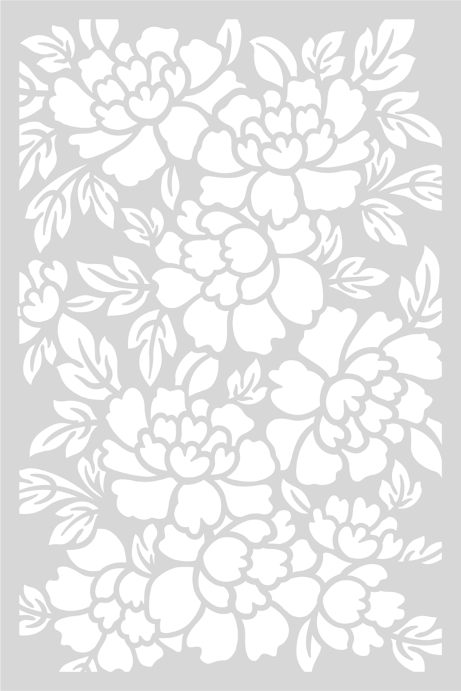 Crafter's Companion Floral Elegance Stencil Perfect Peonies (S-FE-STEN4-PEPE) (DISCONTINUED)