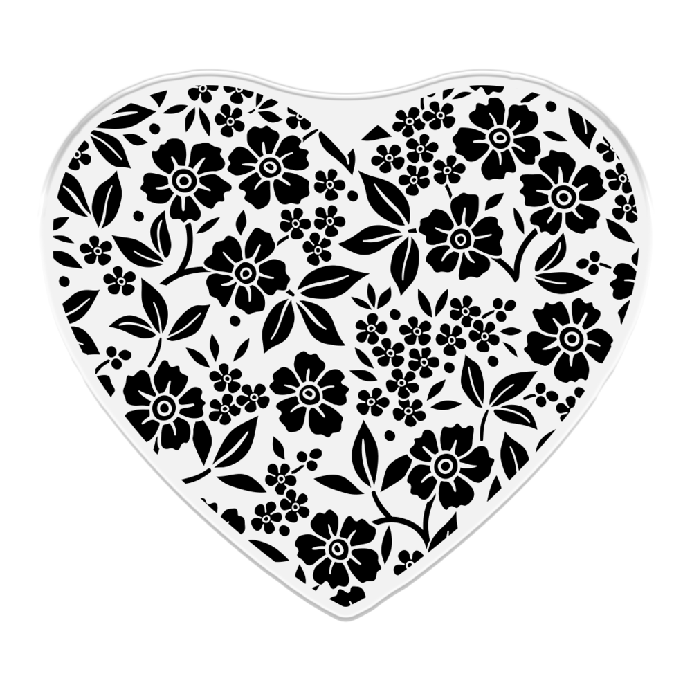 Crafter's Companion Floral Elegance Clear Stamp Elegant Floral Heart (S-FE-CA-ST-EFH) (DISCONTINUED)