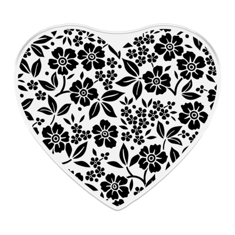 Crafter's Companion Floral Elegance Clear Stamp Elegant Floral Heart (S-FE-CA-ST-EFH) (DISCONTINUED)