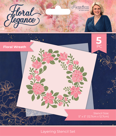 Crafter's Companion Floral Elegance Layering Stencil Floral Wreath (S-FE-STEN5-FLWR) (DISCONTINUED)
