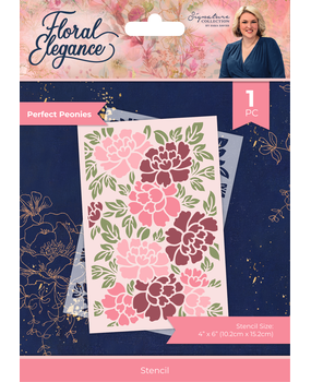 Crafter's Companion Floral Elegance Stencil Perfect Peonies (S-FE-STEN4-PEPE) (DISCONTINUED)