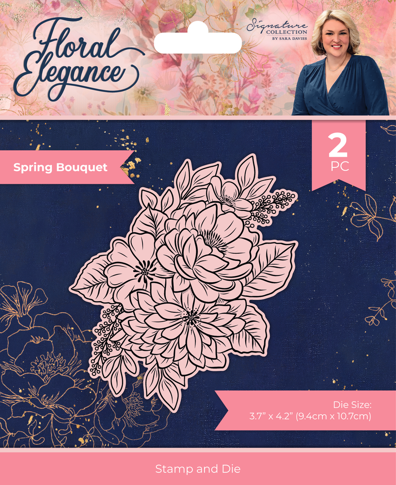 Crafter's Companion Floral Elegance Stamp & Die Spring Bouquet (S-FE-STD-SPBO) (DISCONTINUED)