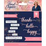Crafter's Companion Floral Elegance Stamp & Die Classic Sentiments (S-FE-STD-CLSE) (DISCONTINUED)