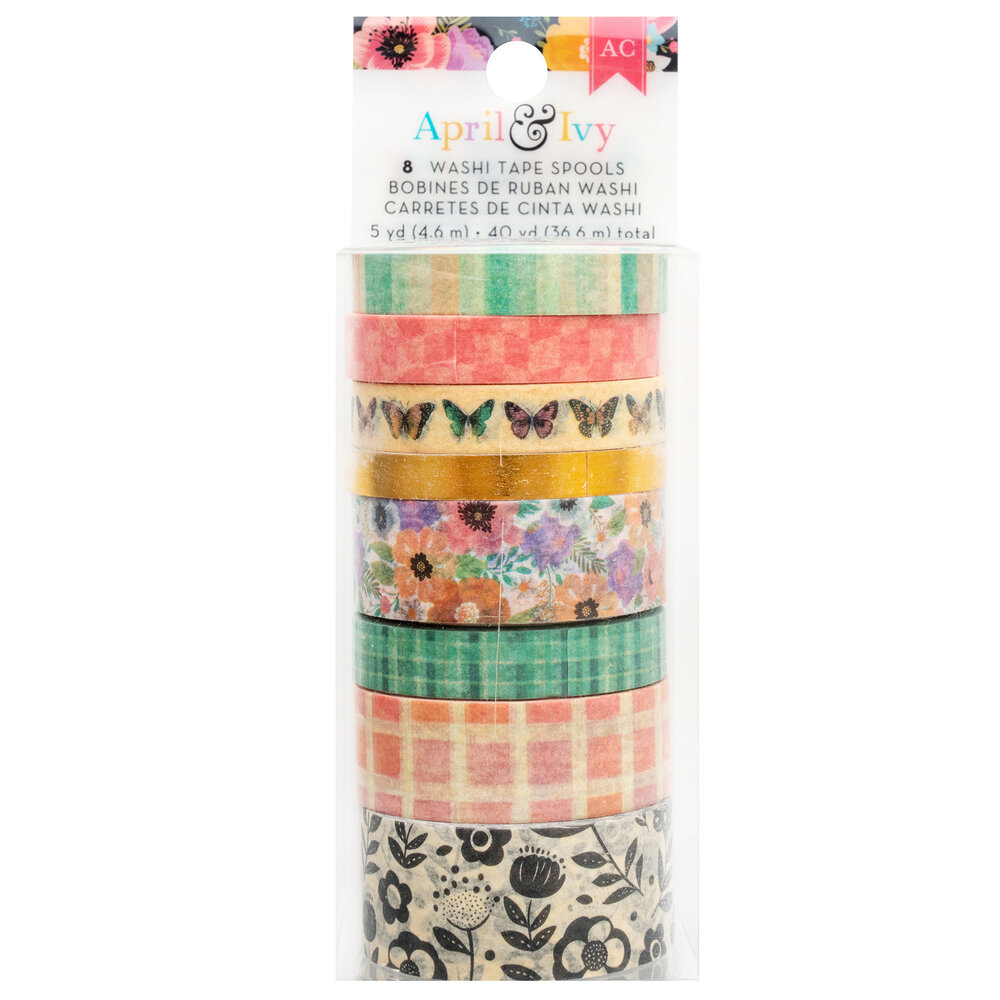 American Crafts April and Ivy Washi Tape Spools Gold Foil (8pcs) (34025581) (OUTLET)