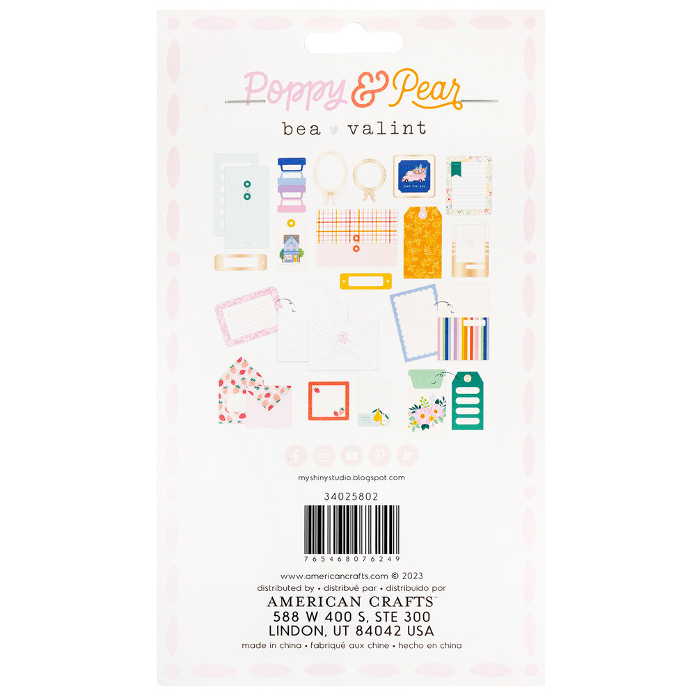 American Crafts Bea Valint Poppy and Pear Stationeries Gold Foil (21pcs) (34025802) (OUTLET) American Crafts Bea Valint Poppy and Pear Stationeries Gold Foil (21pcs) (34025802) (OUTLET)