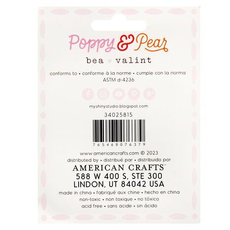 American Crafts Bea Valint Poppy and Pear Ink Pads (4pcs) (34025815) (OUTLET)