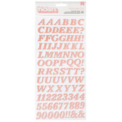 American Crafts Hello Little Girl Thickers Alpha Foam (216pcs) (34030043) (OUTLET) American Crafts Hello Little Girl Thickers Alpha Foam (216pcs) (34030043) (OUTLET)