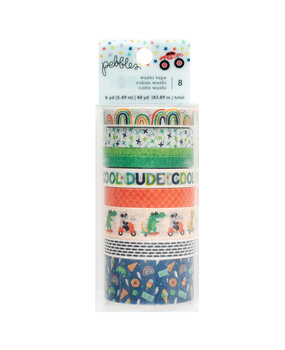 American Crafts Pebbles Cool Boy Washi Tape Spools (8pcs) (34027642) (OUTLET)