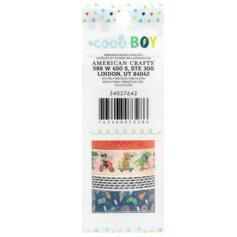 American Crafts Pebbles Cool Boy Washi Tape Spools (8pcs) (34027642) (OUTLET) American Crafts Pebbles Cool Boy Washi Tape Spools (8pcs) (34027642) (OUTLET)