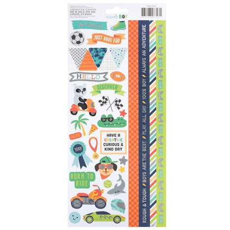 American Crafts Pebbles Cool Boy Stickers Accent Silver Foil (73pcs) (34027637) (OUTLET) American Crafts Pebbles Cool Boy Stickers Accent Silver Foil (73pcs) (34027637) (OUTLET)
