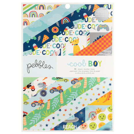 American Crafts Pebbles Cool Boy 6x8 Inch Paper Pad Silver Foil (36 Sheets) (34027636) (OUTLET) American Crafts Pebbles Cool Boy 6x8 Inch Paper Pad Silver Foil (36 Sheets) (34027636) (OUTLET)