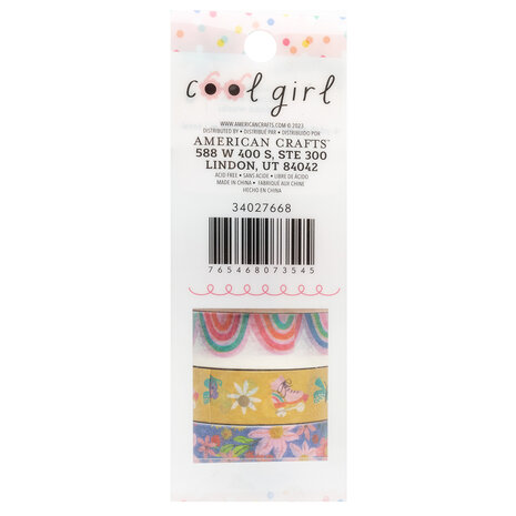 American Crafts Pebbles Cool Girl Washi Tape Spools Gold Foil (8pcs) (34027668) (OUTLET)