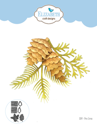 Elizabeth Craft Designs Pine Cones Dies (2089) (DISCONTINUED)