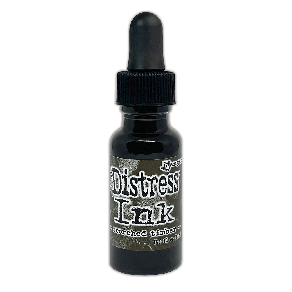 Ranger Tim Holtz Distress Ink Re-Inker Scorched Timber 0.5 fl oz (TXR83450)