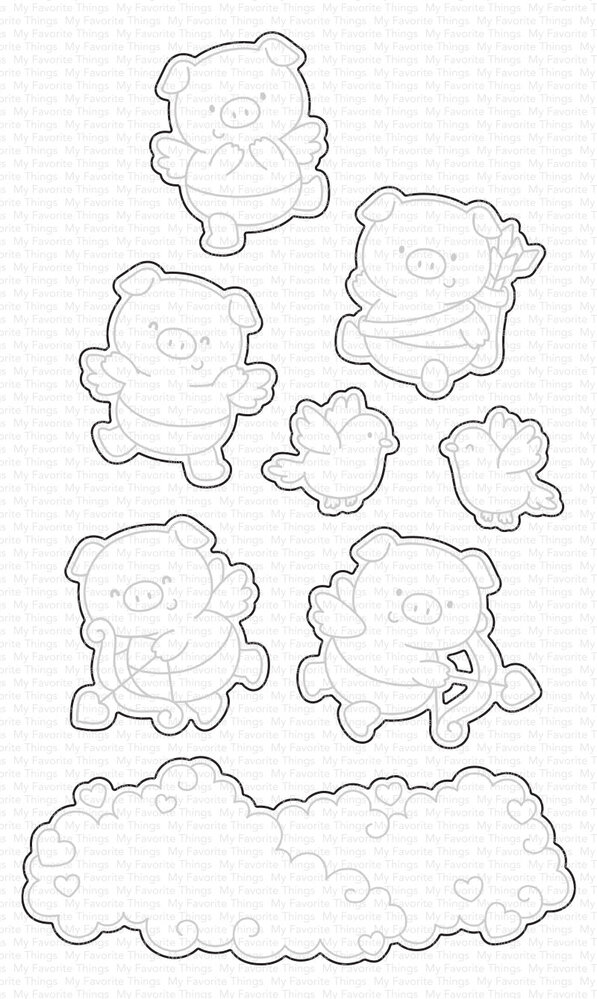 My Favorite Things Cupigs Stamp & Die Duo (DUO-006) (OUTLET)