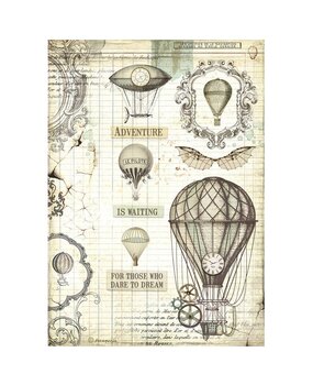 Stamperia Voyages Fantastiques A4 Rice Paper Balloon (6pcs) (DFSA4837) (DISCONTINUED)