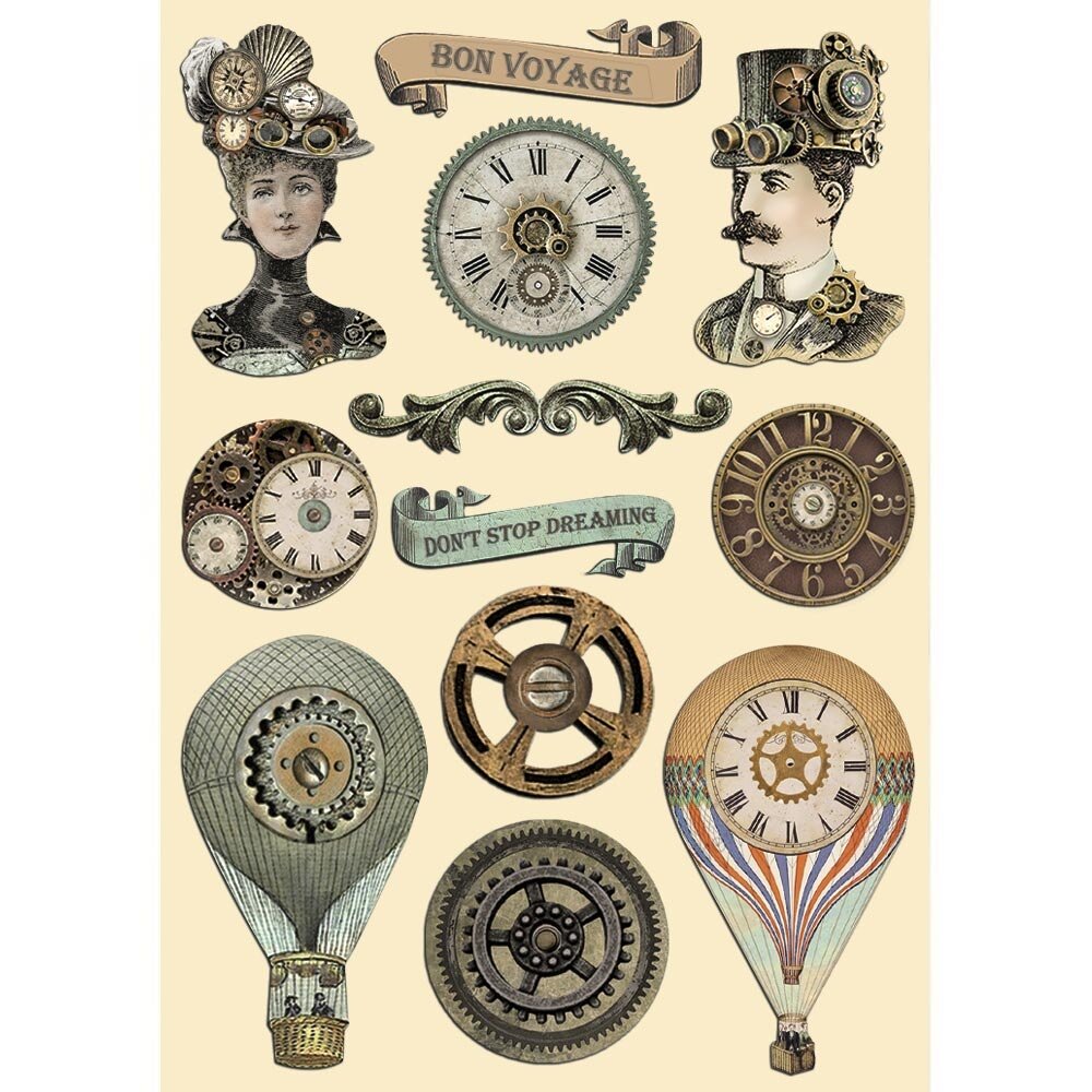 Stamperia Voyages Fantastiques Colored Wooden Shape A5 (KLSP153) (DISCONTINUED)