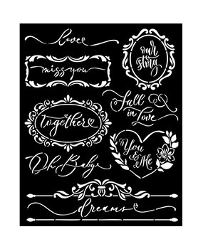 Stamperia Romance Forever Thick Stencil 20x25cm Plates (KSTD154) (DISCONTINUED)