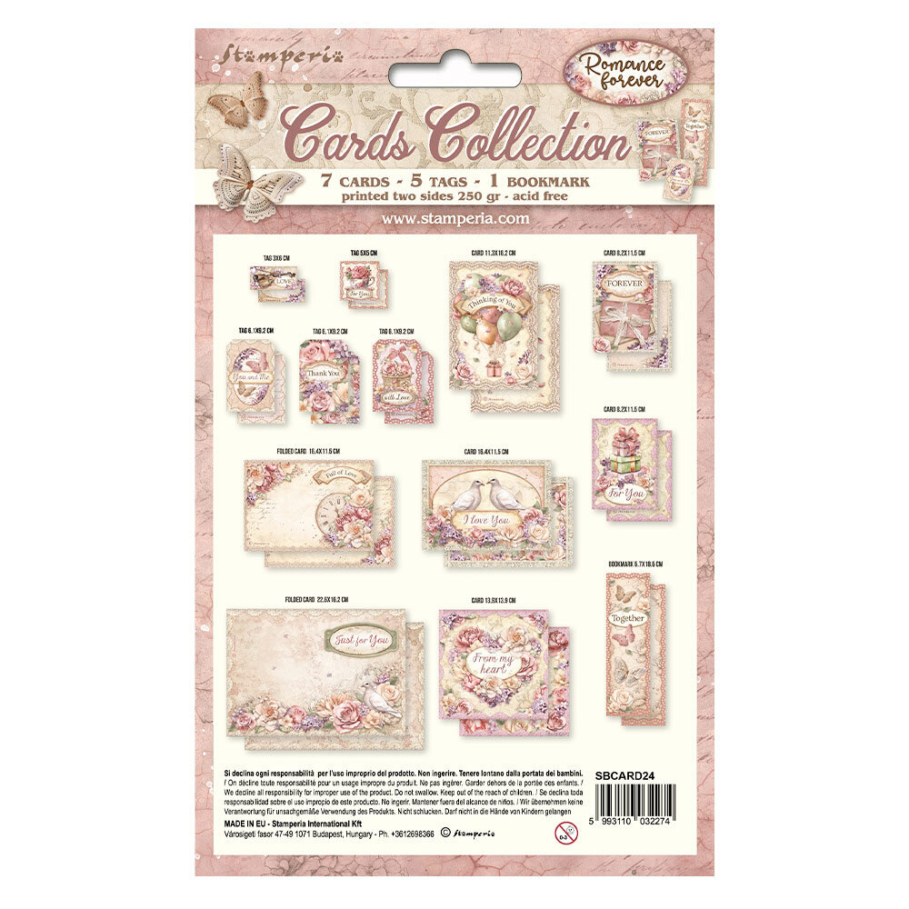 Stamperia Romance Forever Cards Collection (SBCARD24) (DISCONTINUED)