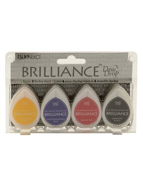 Tsukineko Brilliance Dew Drops Set Basics (4pcs) (BD-100-001)