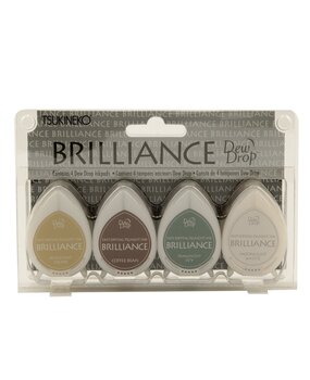 Tsukineko Brilliance Dew Drops Set Earth Tone (4pcs) (BD-100-003)
