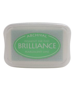 Tsukineko Brilliance Ink Pad Pearlescent Lime (BR1-42)