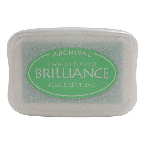 Tsukineko Brilliance Ink Pad Pearlescent Lime (BR1-42) Tsukineko Brilliance Ink Pad Pearlescent Lime (BR1-42)