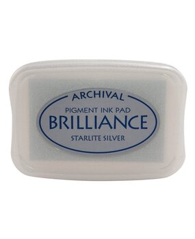 Tsukineko Brilliance Ink Pad Starlite Silver (BR1-93)