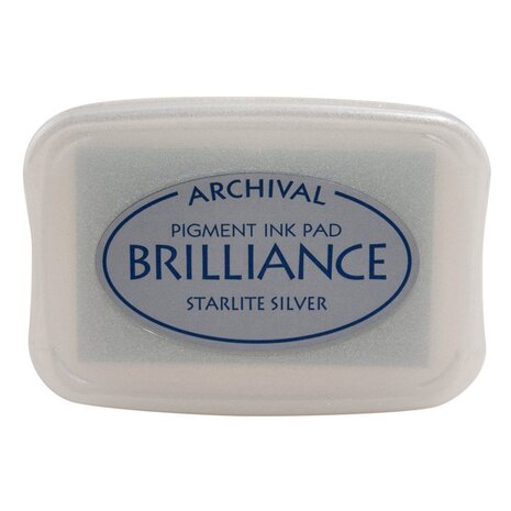 Tsukineko Brilliance Ink Pad Starlite Silver (BR1-93)