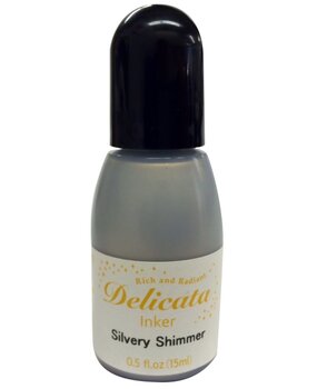 Tsukineko Delicata Pigment Inker Silvery Shimmer 15ml (05RC192)