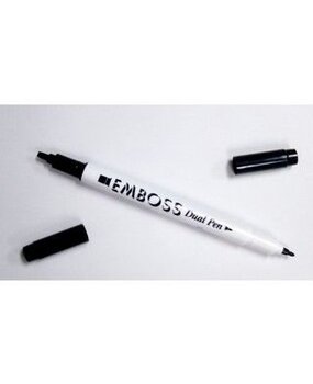 Tsukineko Emboss Dual Pen Real Black (05EM57)