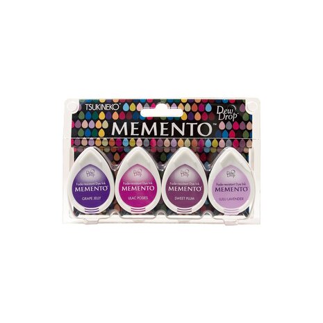 Tsukineko Memento Dew Drops Juicy Purples (4pcs) (05MD003)