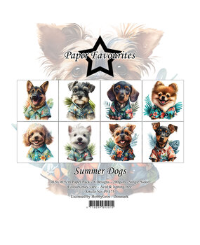 Paper Favourites Summer Dogs 12x12 Inch Paper Pack (PF475) (DISCONTINUED)