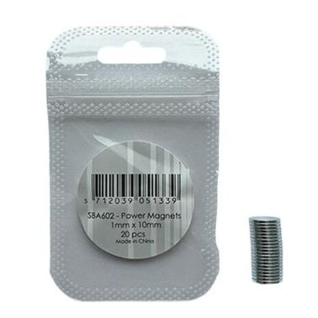 Simple and Basic Power Magnets 1x10mm (20pcs) (SBA602)