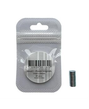 Simple and Basic Power Magnets 1x8mm (20pcs) (SBA601)
