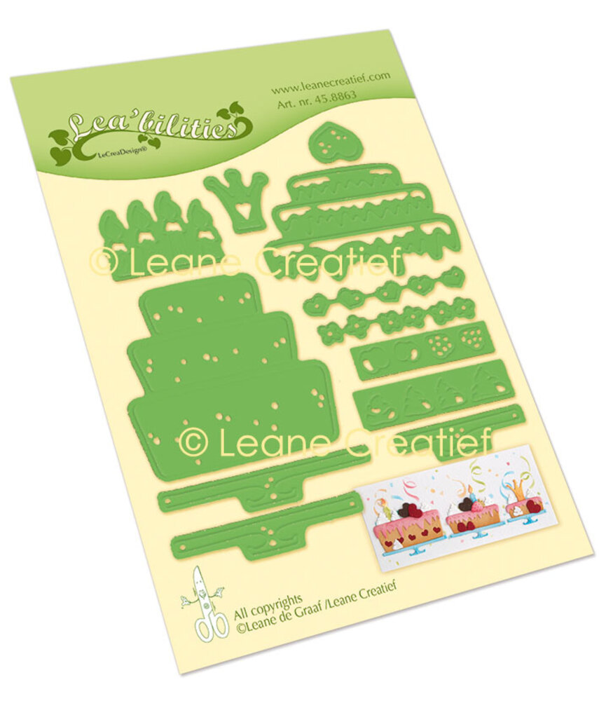 Leane Creatief Cake Variations Lea’bilitie Cut and Embossing Die (45.8863) (DISCONTINUED)
