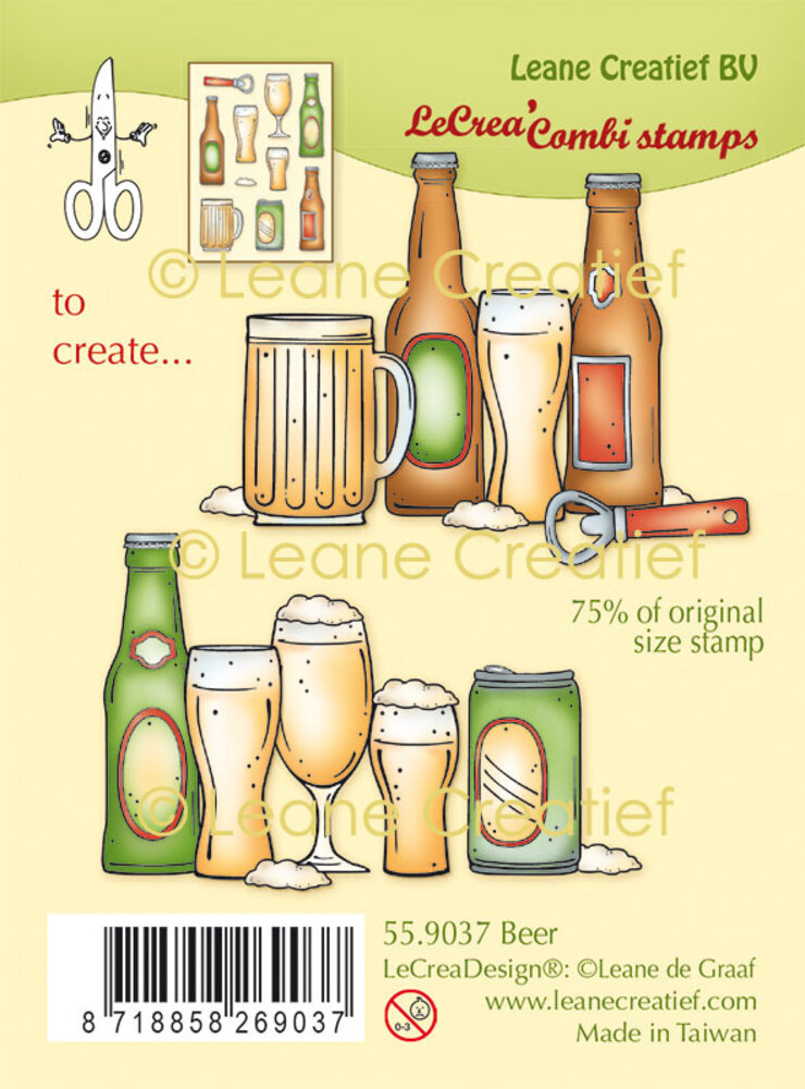 Leane Creatief Beer LeCreaDesign Combi Clear Stamp (55.9037) (DISCONTINUED)