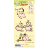Leane Creatief Party Piglet LeCreaDesign Combi Clear Stamp (55.9006) (DISCONTINUED)