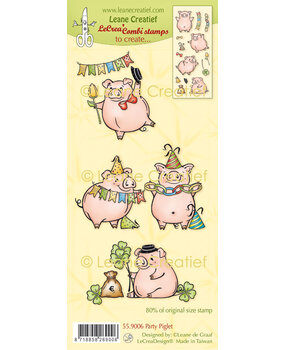 Leane Creatief Party Piglet LeCreaDesign Combi Clear Stamp (55.9006) (DISCONTINUED)