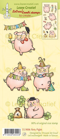 Leane Creatief Party Piglet LeCreaDesign Combi Clear Stamp (55.9006) (DISCONTINUED) Leane Creatief Party Piglet LeCreaDesign Combi Clear Stamp (55.9006) (DISCONTINUED)