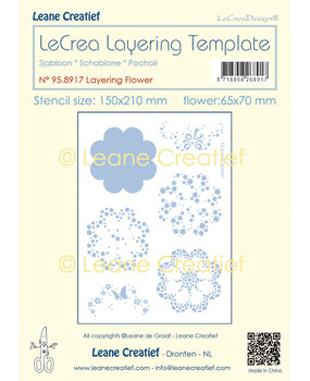 Leane Creatief Flower A5 LeCreaDesign Layering Template (95.8917) (DISCONTINUED)